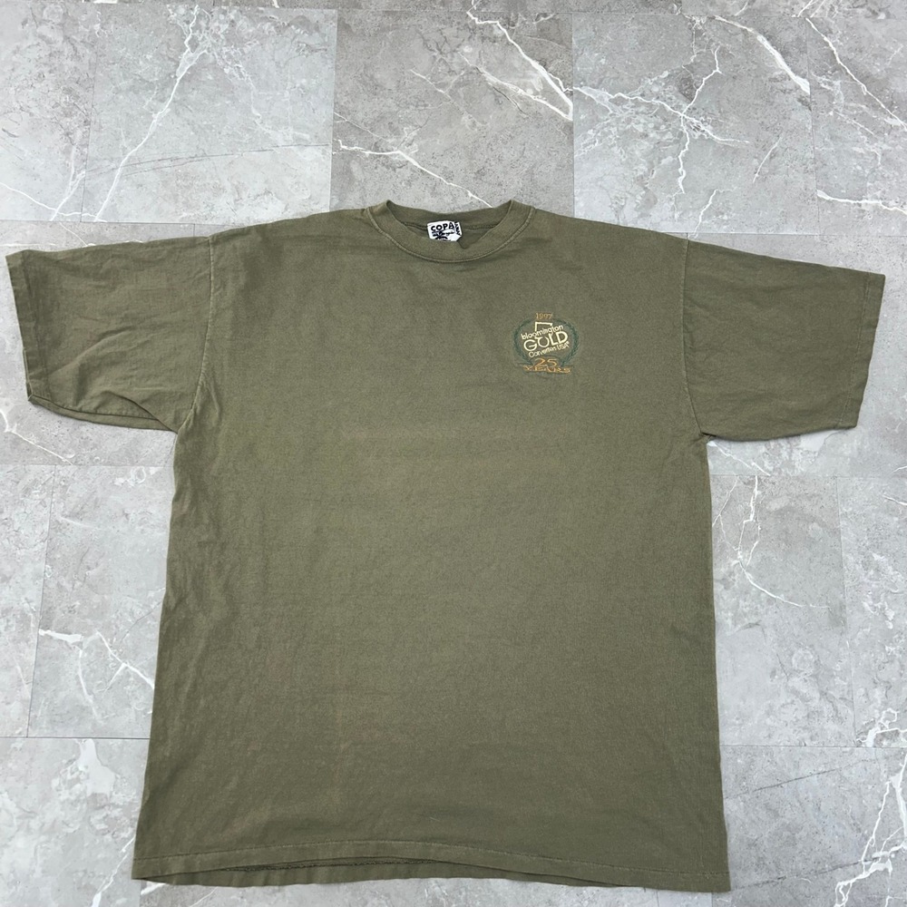 Vintage Corvette Graphic Tee Mens XL Bloomington Gold Embroidered Short Sleeve